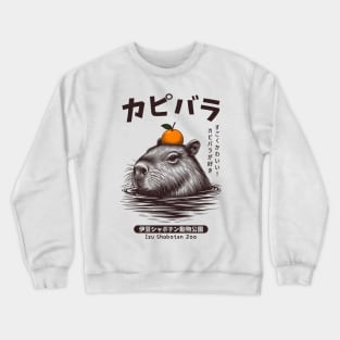 Capybara Hot Spring Japanese Onsen Crewneck Sweatshirt